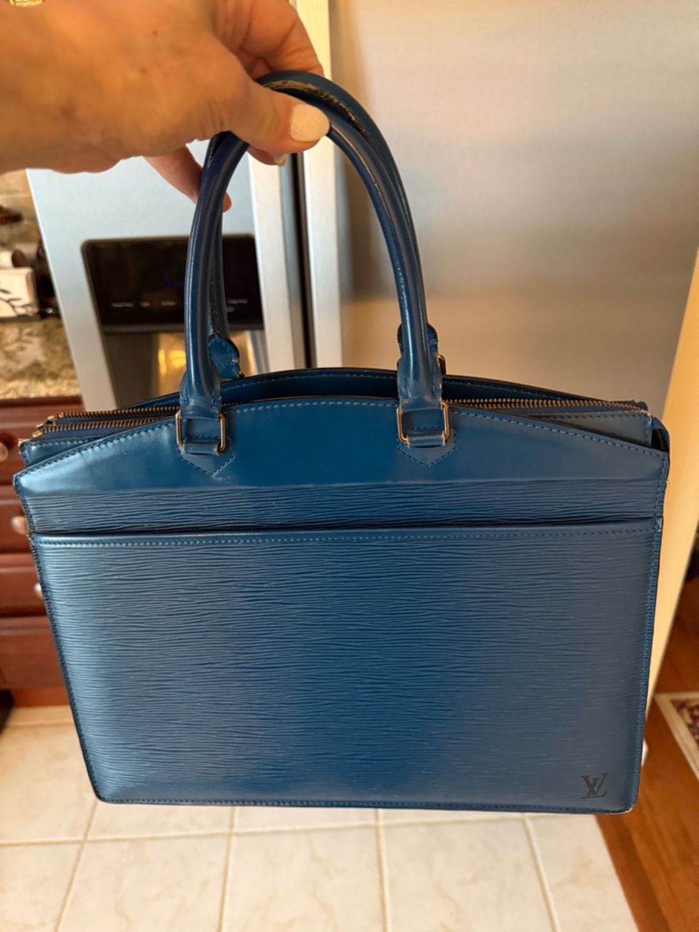 LV Blue Epi Tote